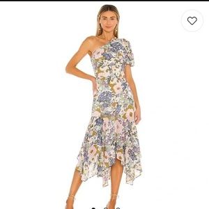 ASTR Santorini Dress in Off White Retro Floral Size M